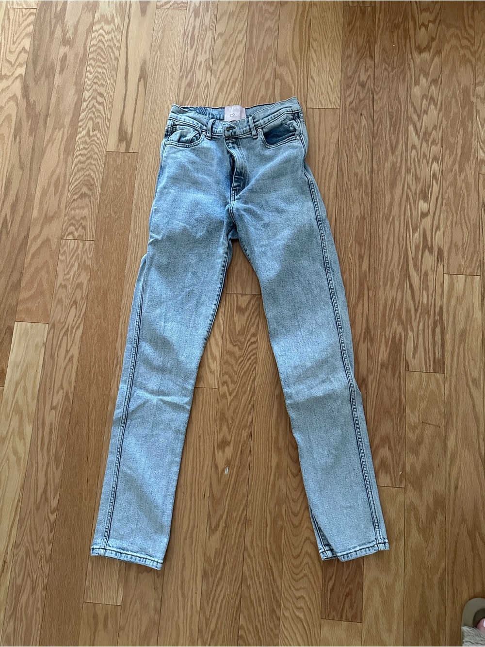 Revice Light Wash Straight-Leg Jeans Size 29 Vintage Low Rise Distressed Denim